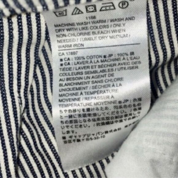 Banana Republic Factory Shorts Striped 100 Cotton High Waist Tailored Size 2 - Picture 6 of 16